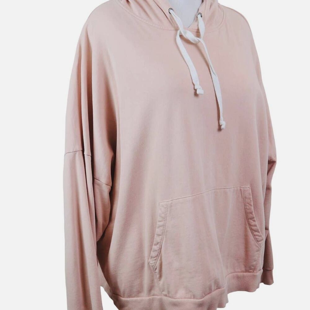 ASOS Curve Size 20 Boxy Hoodie Sweatshirt Tunnel Pocket Knit Pink - Picture 6 of 11